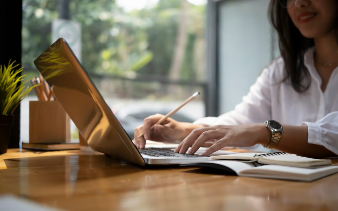 Woman working at desk